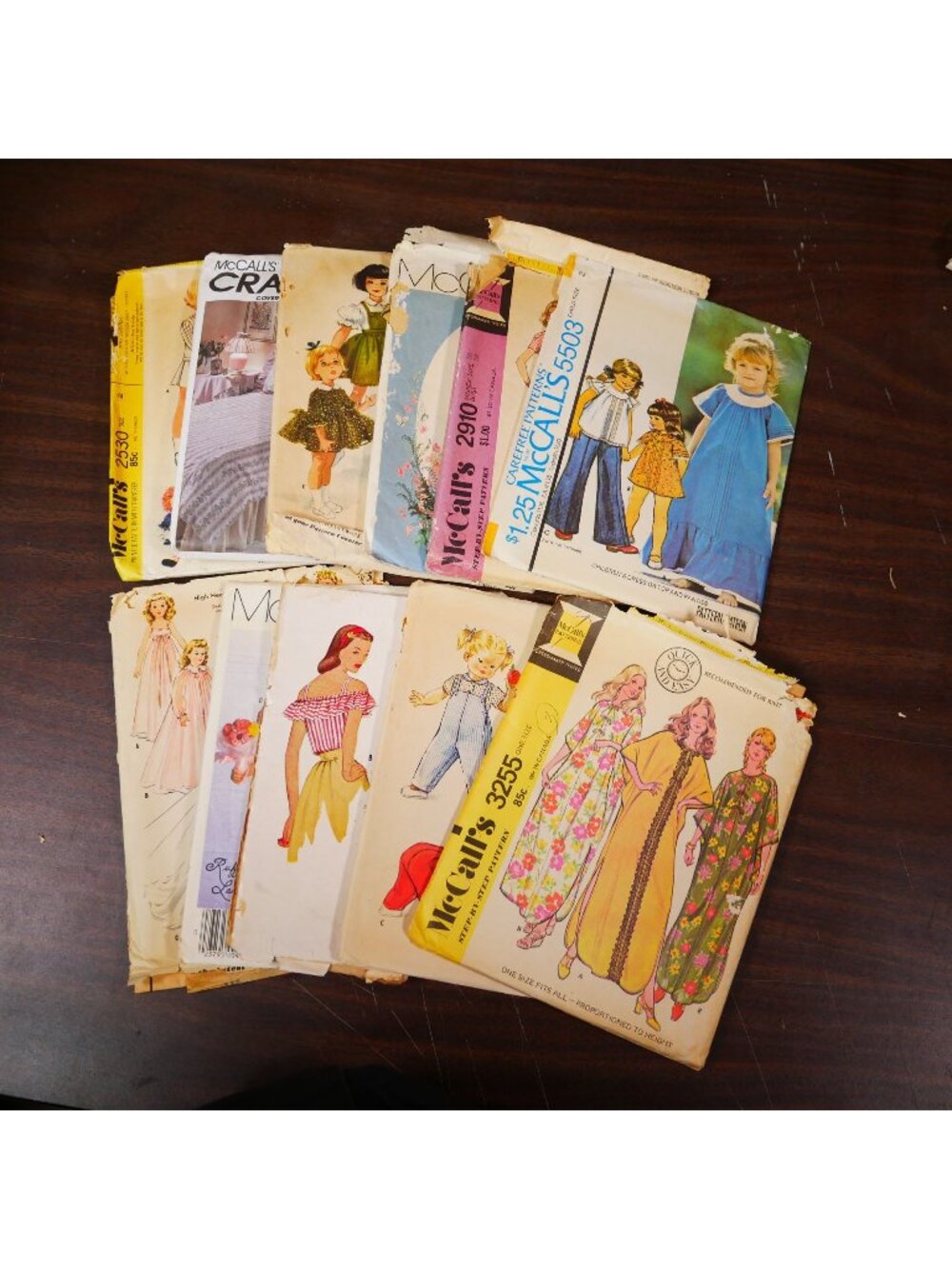 Lot Of 11 Vintage McCalls Sewing Patterns For Kids & Adults Dresses Tunics Overa